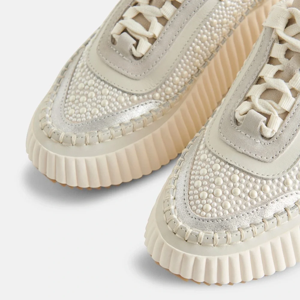 Dolce Vita Dolen Sneaker - Vanilla Pearls, SZ 6.5 NWOB MSRP $170 - Picture 5 of 10